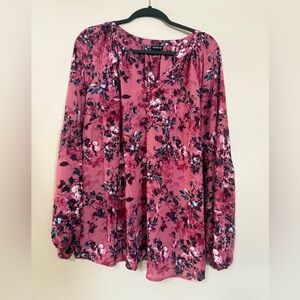 Torrid Pink Floral Blouse